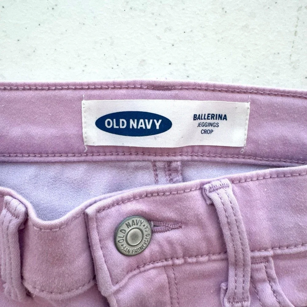 Old Navy Ballerina Jeggings Kids Size 10 Purple‎ Cropped Stretch Skinny Pants